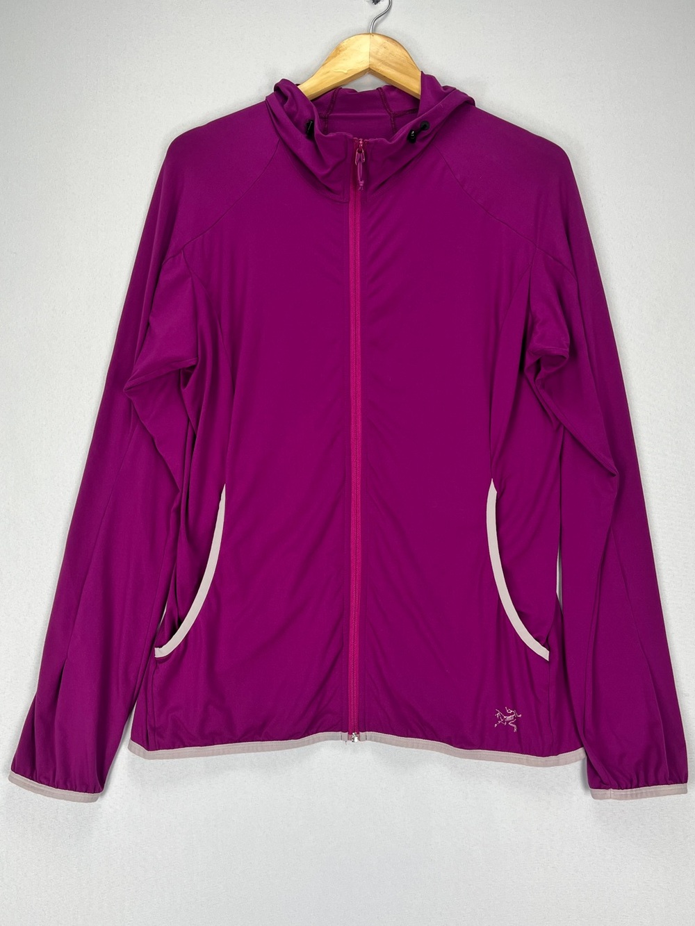 Arc'teryx Soltera Hoody Women’s Size Large Magenta Full Zip Stretch Pockets
